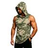 Men's Sleeveless Hoodie Muscle Fit Gym Tank Top Breathable Quick Dry Workout Fitness Sleeveless Hooded Shirt for Training