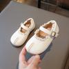 Spring and Autumn Children's Flats Simple Lolita Girls Princess Leather Shoes Walking Versatile Sweet Pleated Kids Causal Shoes