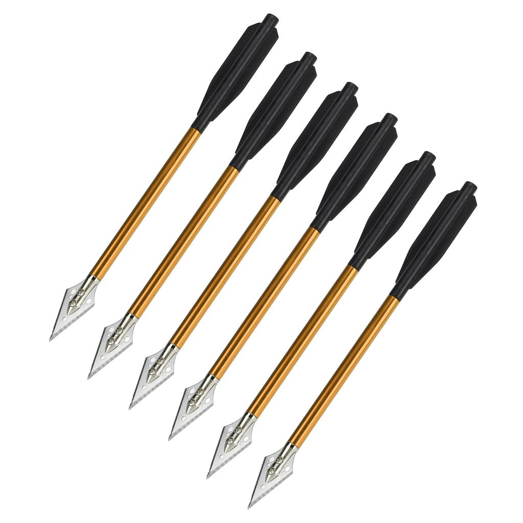 6Pcs Arrows Double Screw Fixing Aluminum Alloy Shooting Bow Arrows Archery Accessory 6.75in