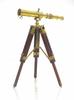 Brass Telescope With Wooden Tripod Stand Maritime Nautical Vintage Desk Décor