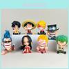 One Piece PVC Sammlerfiguren Set Mit Zusammengebauten Anime-Charakteren Für Auto-Dekoration Und Geschenkideen