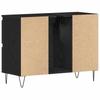 Washbasin Cabinet with Door Black Oak Effect 80 x 33 x 60 cm