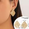 Personalized Liquid Lava Metal Love Water Drop Stud Earrings, Geometric Irregular Pleated Earrings Earrings