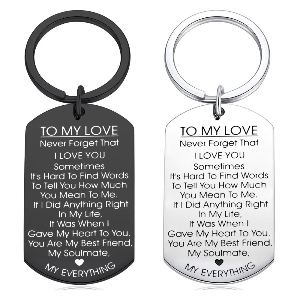 Wife Wedding Boyfriend Anniversary Lover Gifts Keychain Valentines Day Key Ring TO MY LOVE