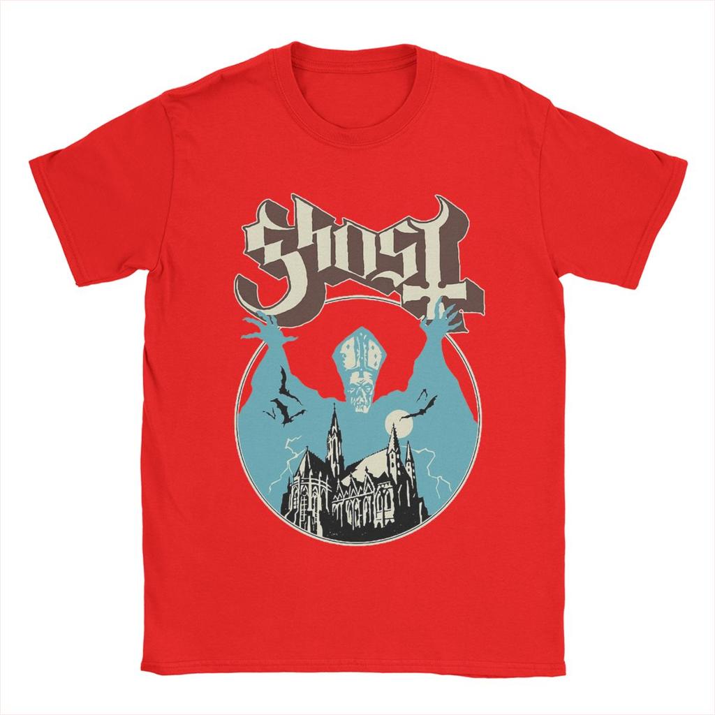 Humorous Ghost Band T-Shirt for Men O Neck 100% Cotton T Shirts Short Sleeve Tee Shirt Gift Idea Tops