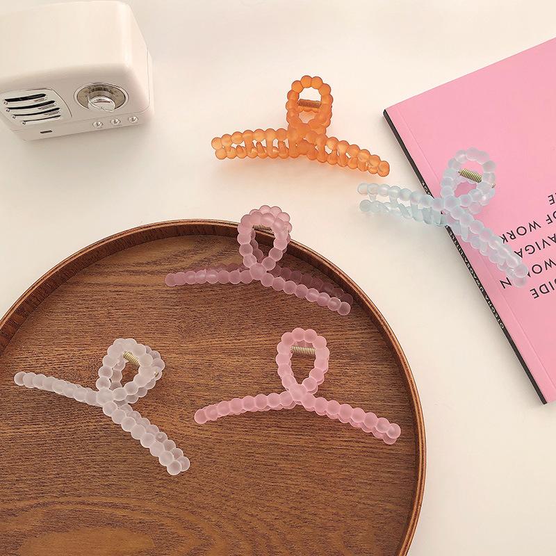 Summer Jelly-colored Bean Grabber, A New Matte and Frosted Crossed Back Hairpin Headwear From Korean Instagram for Women