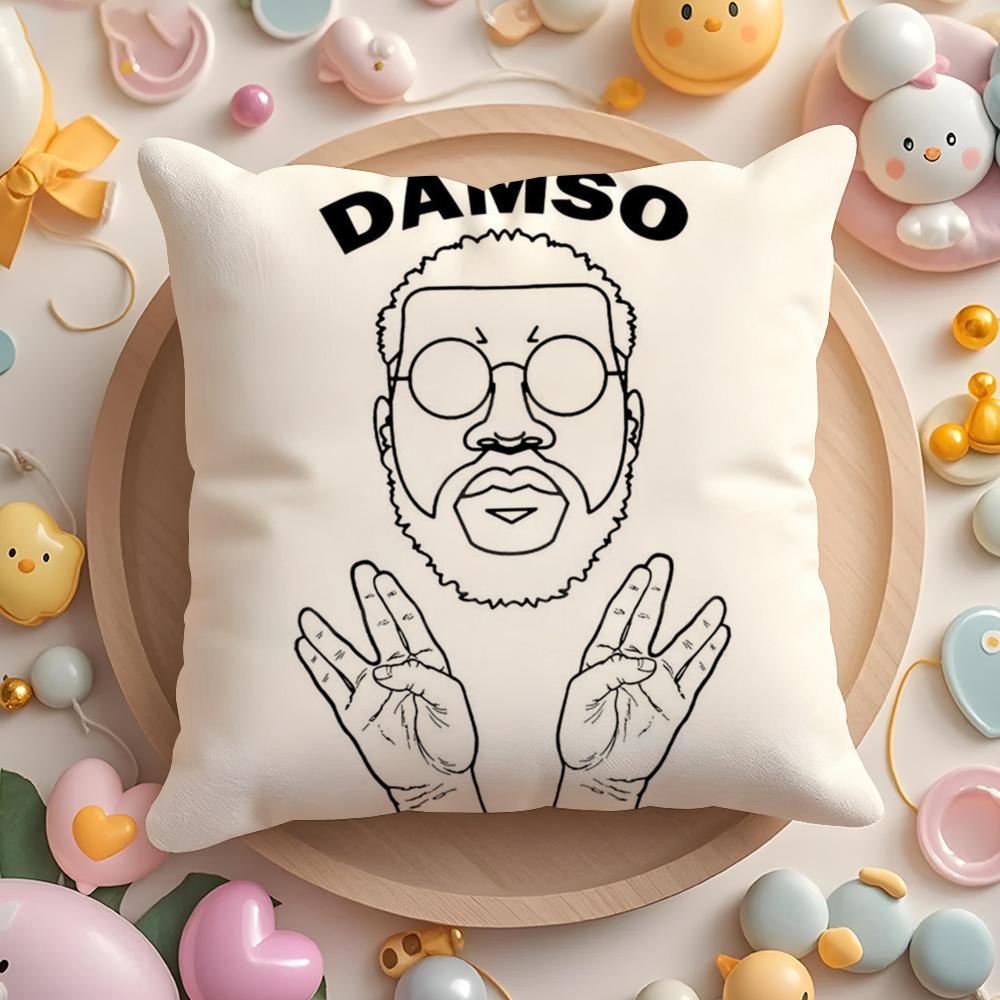 Rapper D-Damso Pillow Case Short Plush Double-Sided Printing Home Machine Washable In Warm Winter Cushion Cover