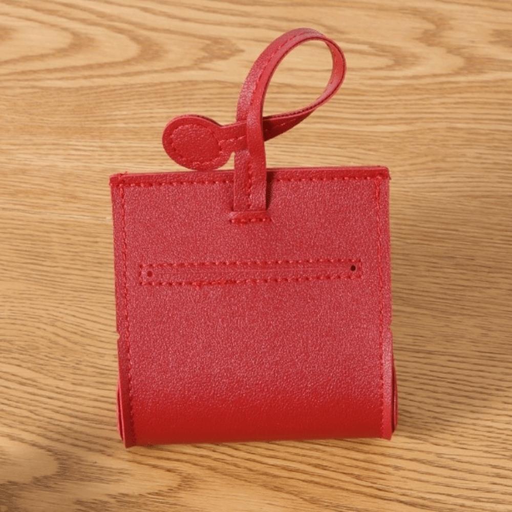 New PU Leather Dog Poop Bag Holder Retro Style Durable Waste Bag Dispenser Waterproof Garbage Bag Holder for Dog Walking