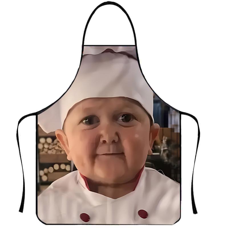 Waterproof Sleeveless Apron With Unique Print For Barbecuing And Creative Styling