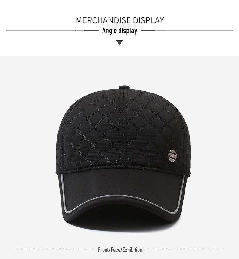 Șapcă de Baseball de Iarnă pentru Bărbați, cu Protecție pentru Urechi, Rezistentă la Vânt, din Bumbac, Casual, pentru Bărbați de Vârstă Mijlocie și Vârstnici.