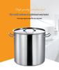 Premium Thickened Stainless Steel Stockpot with Compound Bottom, Sandblasted Finish for Commercial Use