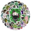 60pcs Snake-haired Banshee Medusa Graffiti Stickers Skateboard Helmet Notebook Guitar Stationery Waterproof PVC Stickers