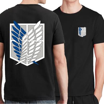Attack on Titan T-shirt Wings of Freedom Korte Mouw Ackerman Mikasa Eren Jaeger Heren Katoen Tops Zomer Oversized O-Hals T-shirt
