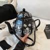 Creative Water Bucket Bag Featuring Embellishments For Womens Fashion