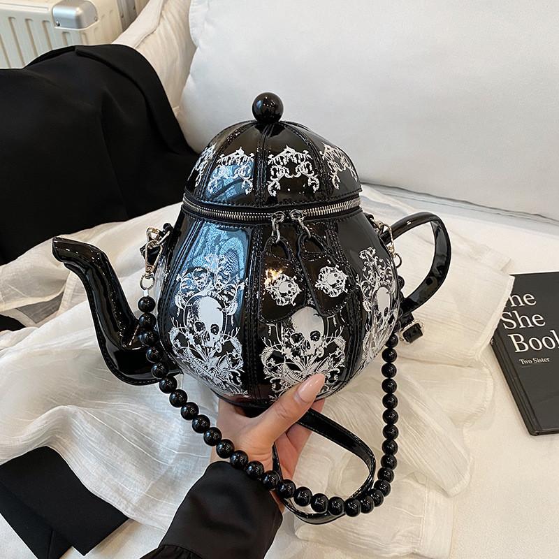 Creative Water Bucket Bag Featuring Embellishments For Womens Fashion
