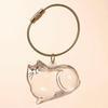3Pcs Cat Hair Storage Box Keychain Transparent Acrylic Dog Hair Memorial Bottle Pet Hair Collector Container Key Ring Pet Owner Keepsake Gift
