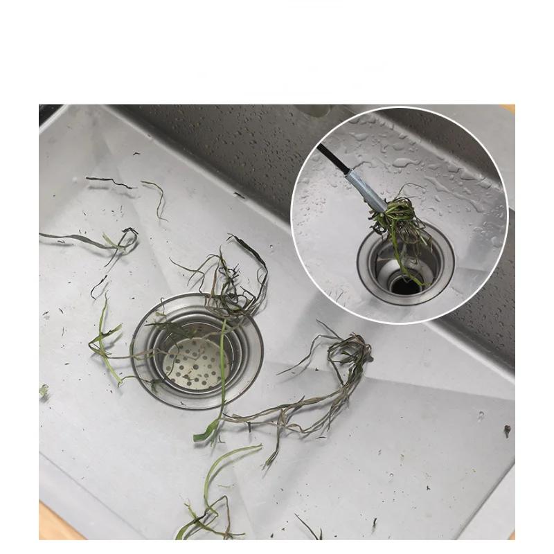 Multifunctional Pipe Dredging Tool Bendable Drain Auger Sewer Hair Cleaning Claw Spring Loaded Grabber Pickup Pipe Dredging Tool