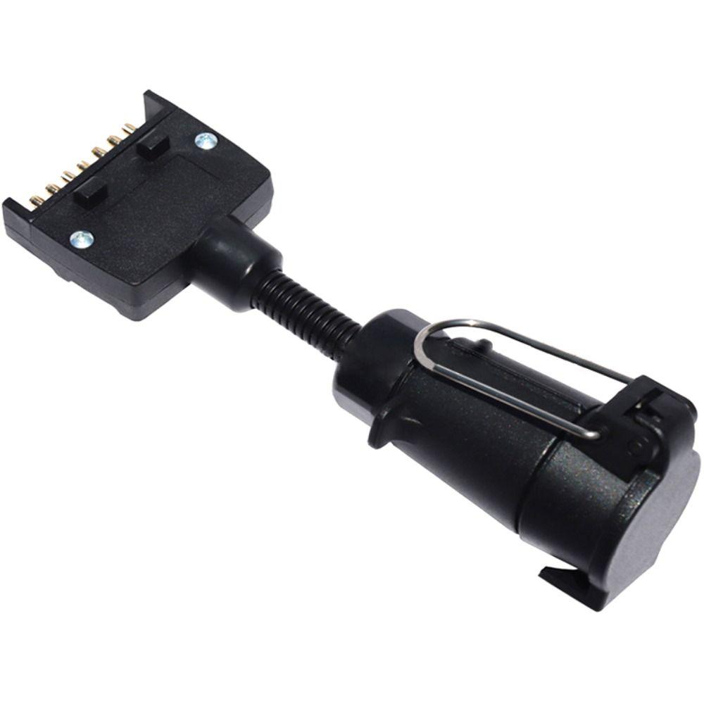 RV Flat Male Plug To Large Round Female Camper Connector Durable Trailer Socket