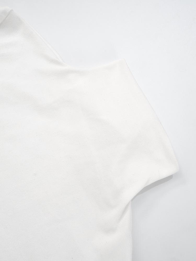 Y25TP032 Women's Solid Color High Neck Short Sleeve Bodycon T-Shirt for Spring/Summer