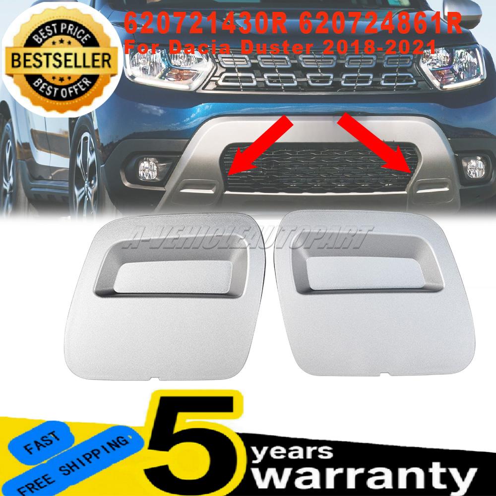Nový 511802392R Pro Dacia Duster 2017-2021 1 Pár Černý/Šedý Kryt Oka Tažného Zařízení Předního Nárazníku L+P ABS 511809831R Autopříslušenství