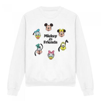 Mickey & Arkadaşları Unisex Yetişkin Yüzler Sweatshirt