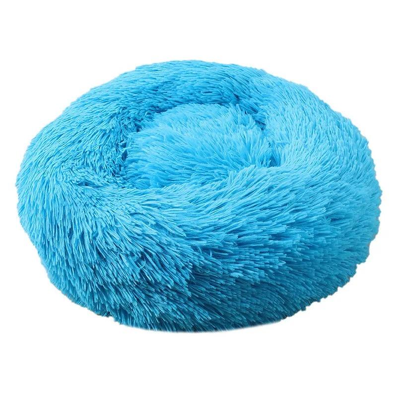 Fluffy Dog Bed Puppy Donut Mat for Cat Indoor Cats Anti-Slip Machine Washable Small Medium Multiple Sizes Colors Calming Pet Bed