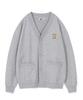Wacky Willy Jersey V-Neck Pocket Cardigan Gray