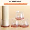 8pcs/Set Round Chair Leg Cover Silicone Silent Chair Leg Floor Protector Wear-resistant Thickened Chair Foot Pads Home Office