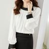 Fashion Chiffon Blouse Women Elegant Long Sleeve Womens Shirts Red White Female Clothing High Quality Tops Blusas 25417