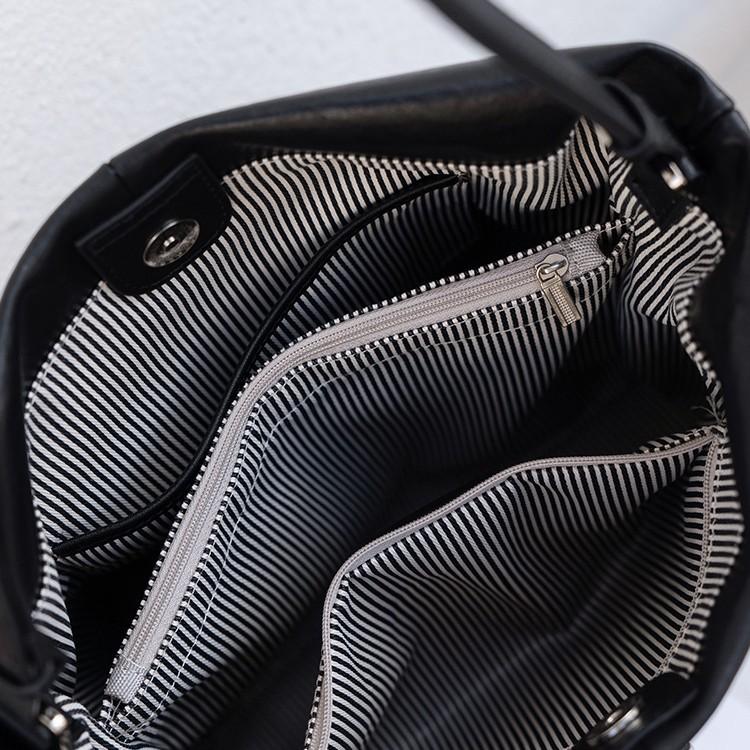 Genuine Leather Women's Bag: High-end Texture, Matte Cowhide Single-shoulder Bag, Retro Style, Leopard Print Bucket Bag