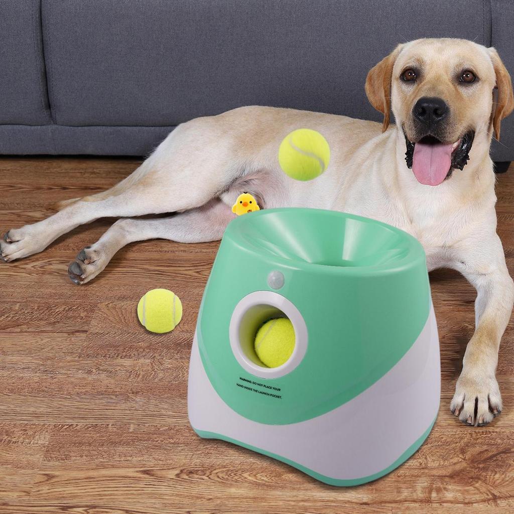 Ball Thrower For Dogs Adjustable Range Interactive Pet Supplies Indoor Puppy Ball Fetch Machine For Puppy Small Medium Large