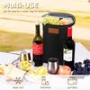 Leakproof Bottle Wine Carrier Bag Top Zip Closure Front Pocket Insulated Wine Carrier Bag Shoulder Strap Carry Handles