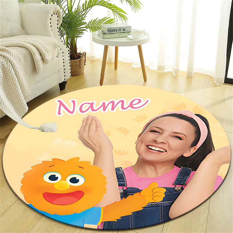 Personalized M-Ms Rachel Round Chair Office Rug - Perfect for Mat, Office Chair & More - Ideal Gift for Birthdays and Holidays