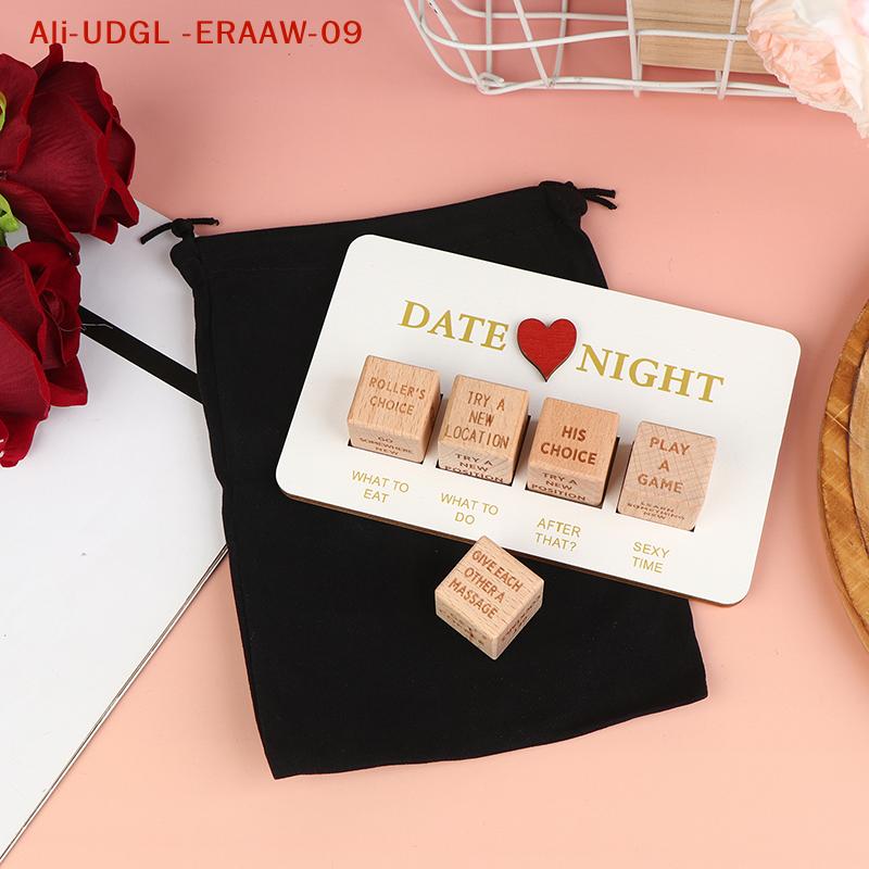 1Set Date Night Dice Take Out Dice For Couples Portable Couple Wooden Dice Kit For Adult Women Men Husband Girlfriend Boyfriend