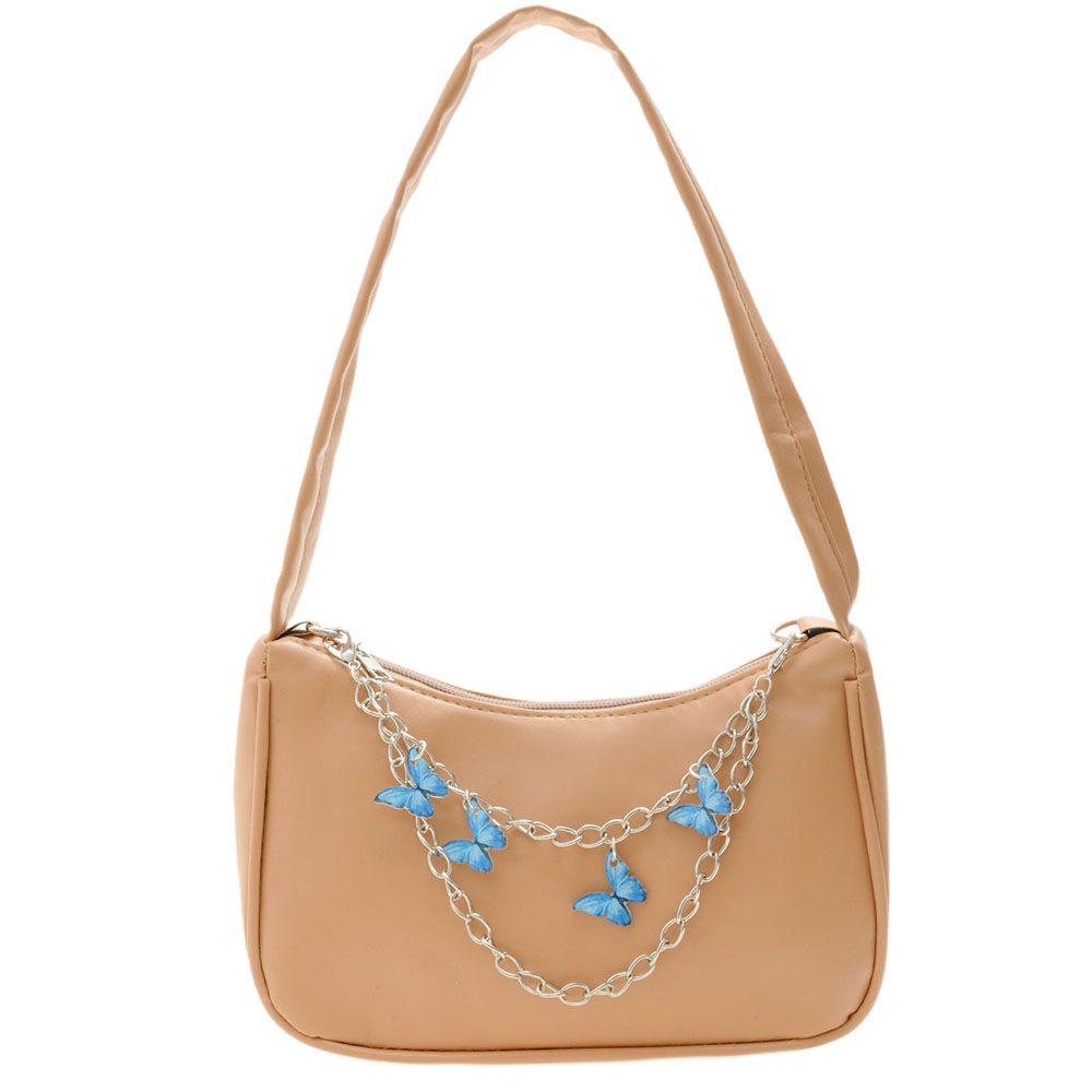 

Women Butterfly Chain Bag Candy Color Bag Female Underarm Bags Ladies Travel Purses Fashion Small Shoulder Armpitbags Handbag