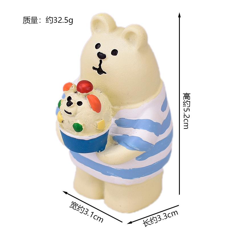 Zakka Summer Ice Cream Truck Monster Chocolate Cool Mint Popsicle Cone Cat Cute Snow Monster Creative Miniature Scene Decoration