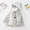 Kids Girls Waterproof Fleece Lined Detachable Thick Winter Jacket For Big Kids