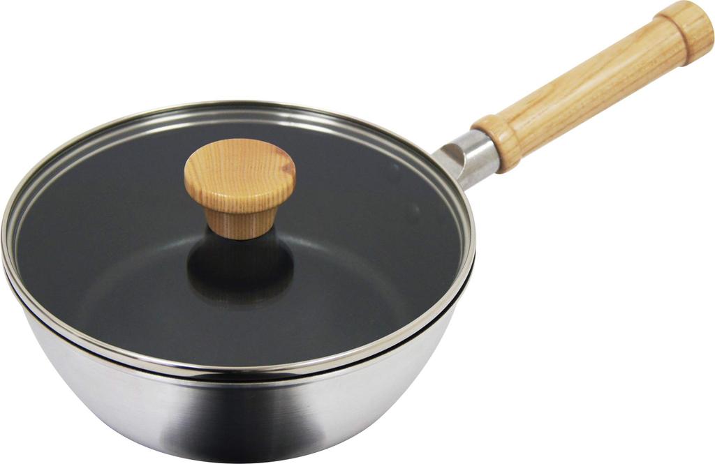 Urushiyama Metal Industry Frying Pan with Glass IH Made In Multi Deep Itaru 20cm 20005 One-handed Lid, Compatible, Japan, Pan,