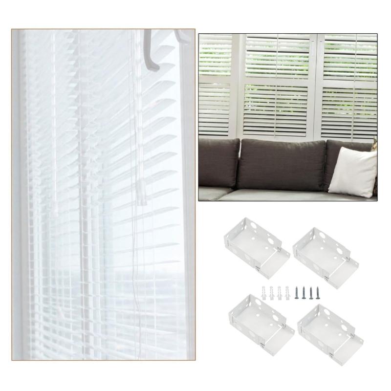 Packung mit 4 robusten Metall-Jalousiehalterungen, Schienenhalterungen für starke Rolladenmontage in Haus & Büro