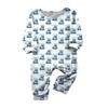 Prints Family Matching Long Sleeve Tops+Pants Set Family Matching Sets