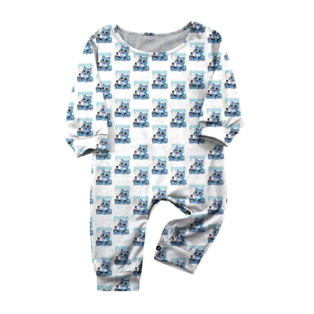 Prints Family Matching Long Sleeve Tops+Pants Set Family Matching Sets