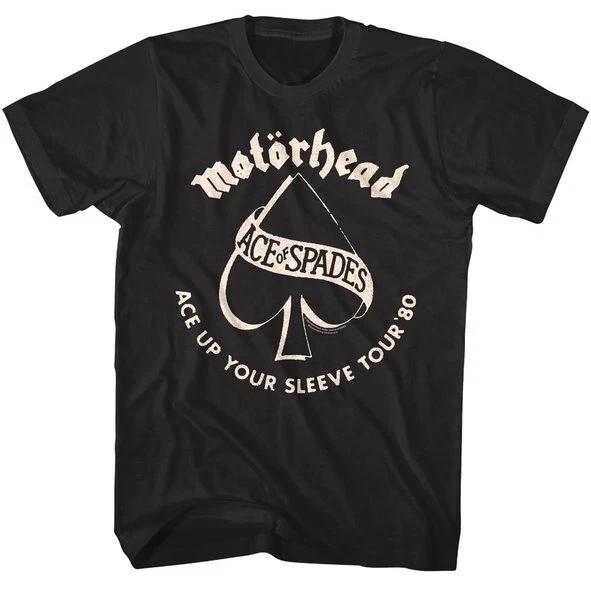 

Motorhead Ace Up Your Sleeve Tour 80 Men s T Shirt Spades Lemmy Heavy Metal Rock XL