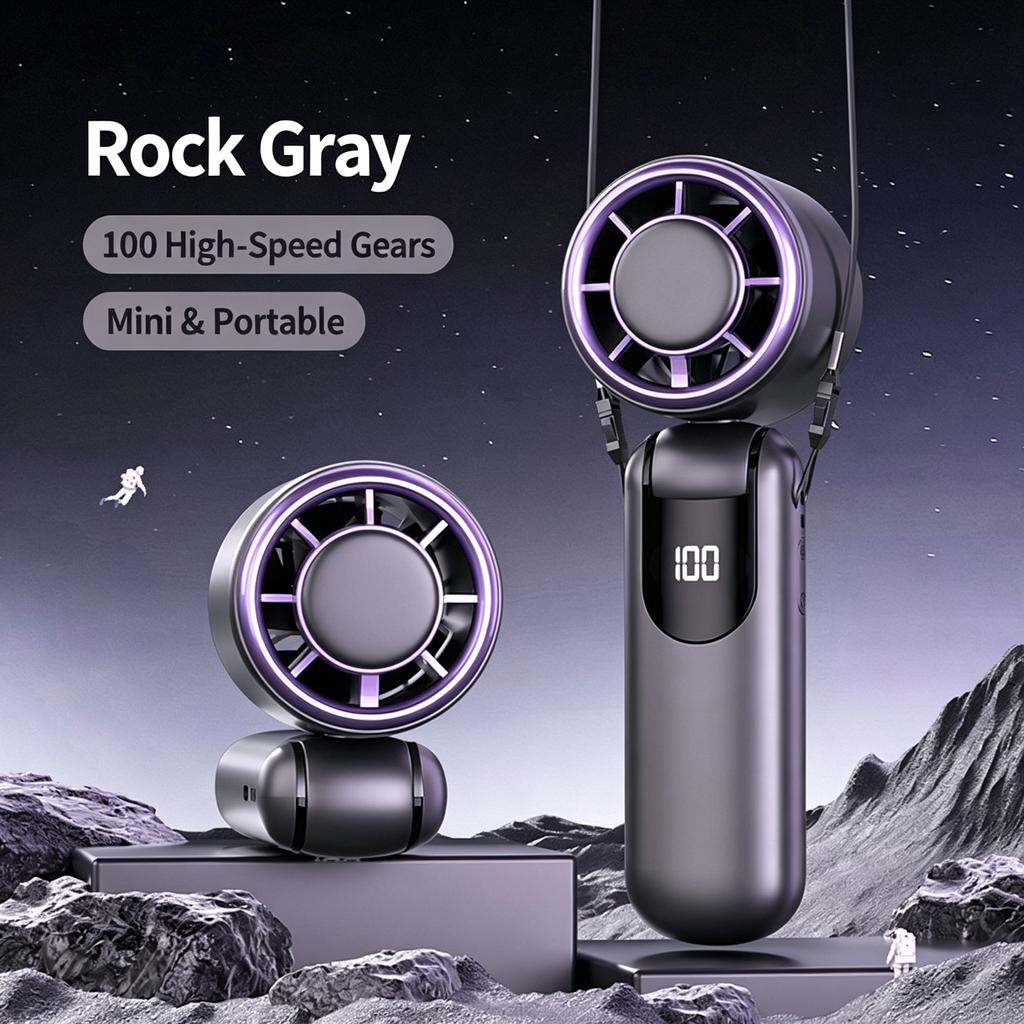 Mini USB Rechargeable Handheld Fan 3000mAh Office Student Small Electric Fan 100 Gear Portable Air Mini Cooling Fan