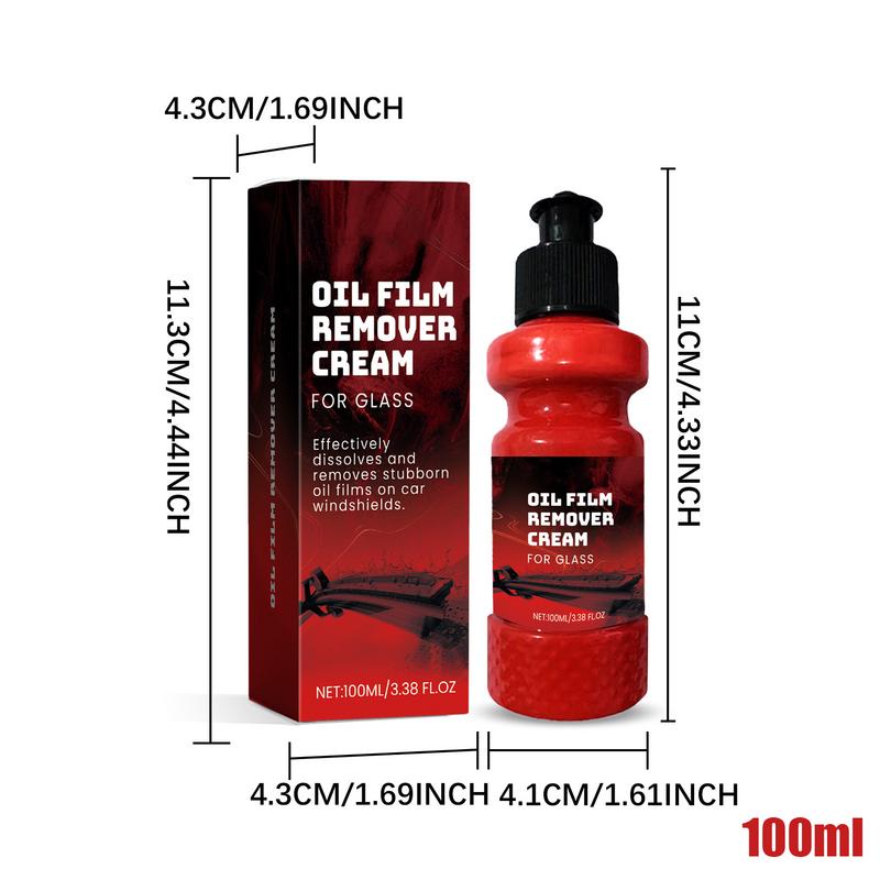 Glass Oil Film Removal Cream 100ml Car Glass Cleaner Car Window Cleaner For Remove Dirt Water Stains Windshield Cleaner