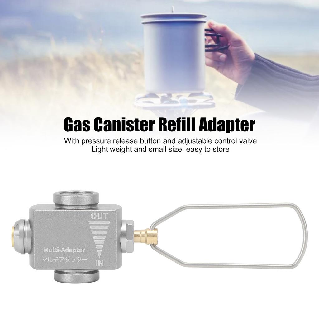 Z15 Gas Canister Refill Adapter Portable Outdoor Gas Saver Camping Canister Vent Valve