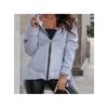 Giacca da Donna Primavera e Autunno Moda Casual Vento Casual Cardigan in Pile con Cappuccio Tipo Largo Felpa