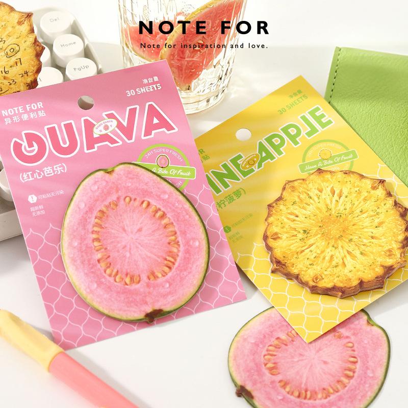 Good Fruit Creative Sticky Notes - Realistic, Reusable Tear-off Notes for Students