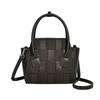 Checkerboard Single Shoulder Women's Bag 2025 New Korean Version Handbag Casual Stylish Pure Handwoven Crossbody Bag