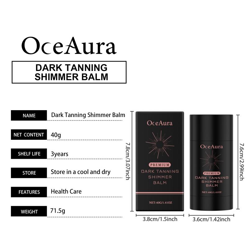Oceaura Outdoor Tanning Shimmer Stick Gentle Hydrating Moisturizing Nourishing Body Tanning Accelerator Skin Care Stick