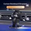 Auto Supplies Skateboard Bear Cartoon Car Ornament Moving Bear Ornament Car Interior Decoration Ornament Supplies